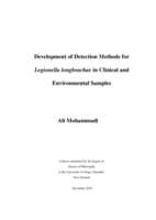 Development of detection methods for Legionella longbeachae in clinical and environmental samples