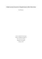 A Digital Learning Framework for Rangatahi based on Māori Waka Culture