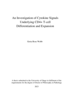 An investigation of cytokine signals underlying CD4+ T-cell differentiation and expansion