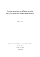Impact assessment effectiveness in Otago Regional and District Councils