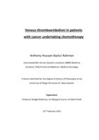 Venous thromboembolism in patients with cancer undertaking chemotherapy