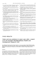 Vision And Eye Problems In Seven Year Olds: A Report From The Dunedin Multidisciplinary Health And Development Research Unit
