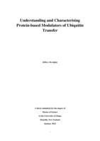 Understanding and Characterising Protein-based Modulators of Ubiquitin Transfer
