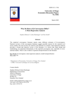 Why do rates of β-convergence differ? A meta-regression analysis