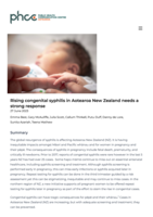Rising congenital syphilis in Aotearoa New Zealand needs a strong response