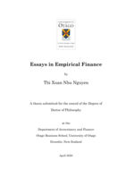 Essays in empirical finance
