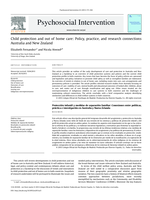 Child protection and out of home care: Policy, practice and research connections Australia and New Zealand