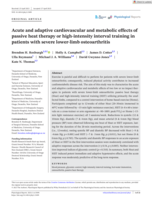 Acute and adaptive cardiovascular and metabolic effects of passive heat therapy or high-intensity interval training in patients with severe lower-limb osteoarthritis
