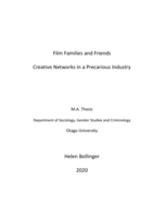 Film Families and Friends: Creative Networks in a Precarious Industry