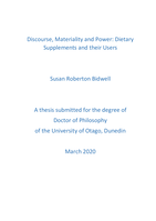 Discourse, materiality and power: Dietary supplements and their users