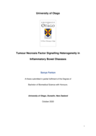 Tumour Necrosis Factor Signalling Heterogeneity in Inflammatory Bowel Diseases