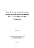 Controls on slope-to-channel sediment coupling in a small, largely deglacierized alpine catchment, Southern Alps, New Zealand.