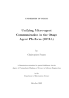 Unifying micro-agent communication in the Otago Agent Platform (OPAL)