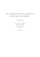 Impact of light and water flow on the responses of coralline algae to ocean acidification