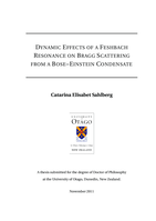 Dynamic Effects of a Feshbach Resonance on Bragg Scattering from a Bose-Einstein Condensate