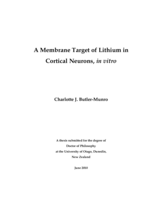 A Membrane Target of Lithium in Cortical Neurons, in vitro