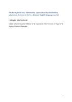 The born-global way: A distinctive approach to the distribution adaptation decision in the New Zealand English language market