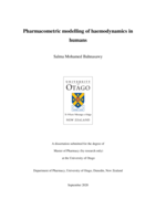 Pharmacometric modelling of haemodynamics in humans