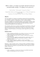Effects of face coverings on people and interactions in mental health settings: A scoping review protocol