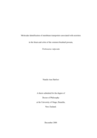 Molecular identification of membrane transporters associated with secretion in the ileum and colon of the common brushtail possum, Trichosurus vulpecula