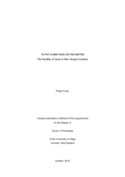 To Put a New Face on the Matter: The Parables of Jesus in their Gospel Contexts
