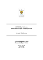 2009 Global Network Interconnectivity (GNI) Symposium