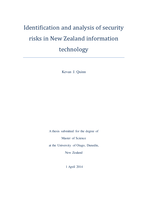 Identification and analysis of security risks in New Zealand information technology