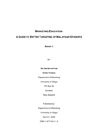Marketing education: a guide to better targeting of Malaysian students - Report 1