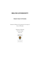Brand generosity