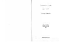 Commerce at Otago 1912–1987: a personal perspective