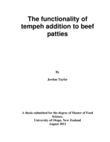 The functionality of tempeh addition to beef patties