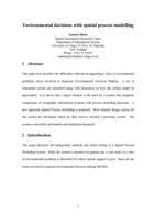 Environmental decisions with spatial process modelling