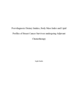 Post-Diagnosis Dietary Intakes, Body Mass Index and Lipid Profiles of Breast Cancer Survivors undergoing Adjuvant Chemotherapy