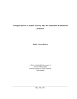 Ecological drivers of seabird recovery after the eradication of introduced predators