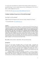 Graduate Attributes Frameworks or Powerful Knowledge?