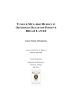 Tumour mutation burden in oestrogen receptor positive breast cancer