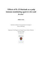 Effects of IL-23 blockade as a pulp immune-modulating agent in vitro and in vivo