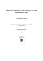 Using lncRNAs and circRNAs as Biomarkers in Triple Negative Breast Cancer