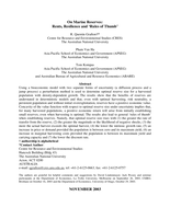 On marine reserves: rents, resilience and ‘Rules of thumb’