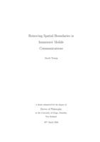 Removing spatial boundaries in immersive mobile communications