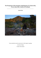 The Paragenesis of the Orogenic Gold Deposits of Te Oneroa Bay, Preservation Inlet, Southwest Fiordland