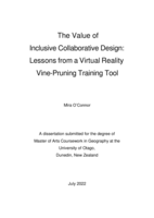 The Value of Inclusive Collaborative Design: Lessons from a Virtual Reality Vine-Pruning Training Tool