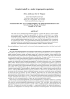 Genetic tradeoff as a model for parapatric speciation