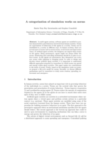 A categorization of simulation works on norms