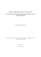 “That you might stand here on the roof of the clouds.”: The development of Pirirākau theology from encounter to the end of conflict, 1839-1881.