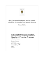 (Re) Conceptualising Dance: Moving towards embodying environment from Japan to Aotearoa