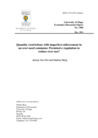 Quantity restrictions with imperfect enforcement in an over-used commons: Permissive regulation to reduce over-use?