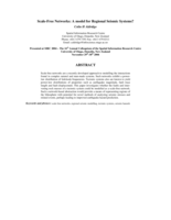 Scale-free networks: a model for regional seismic systems?