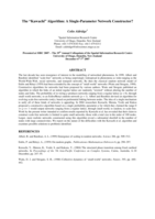 The "Kawachi" algorithm: a single-parameter network constructor?