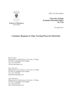 Consumer Response to Time Varying Prices for Electricity